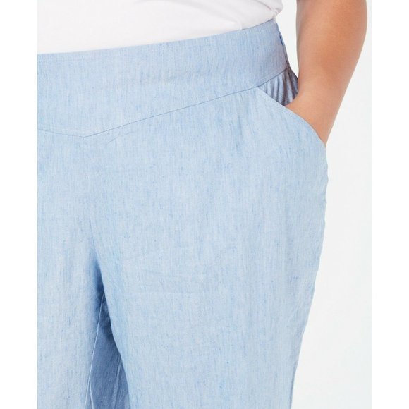 INC International Concepts Sky Blue Wide Leg Pants - Picture 3 of 4